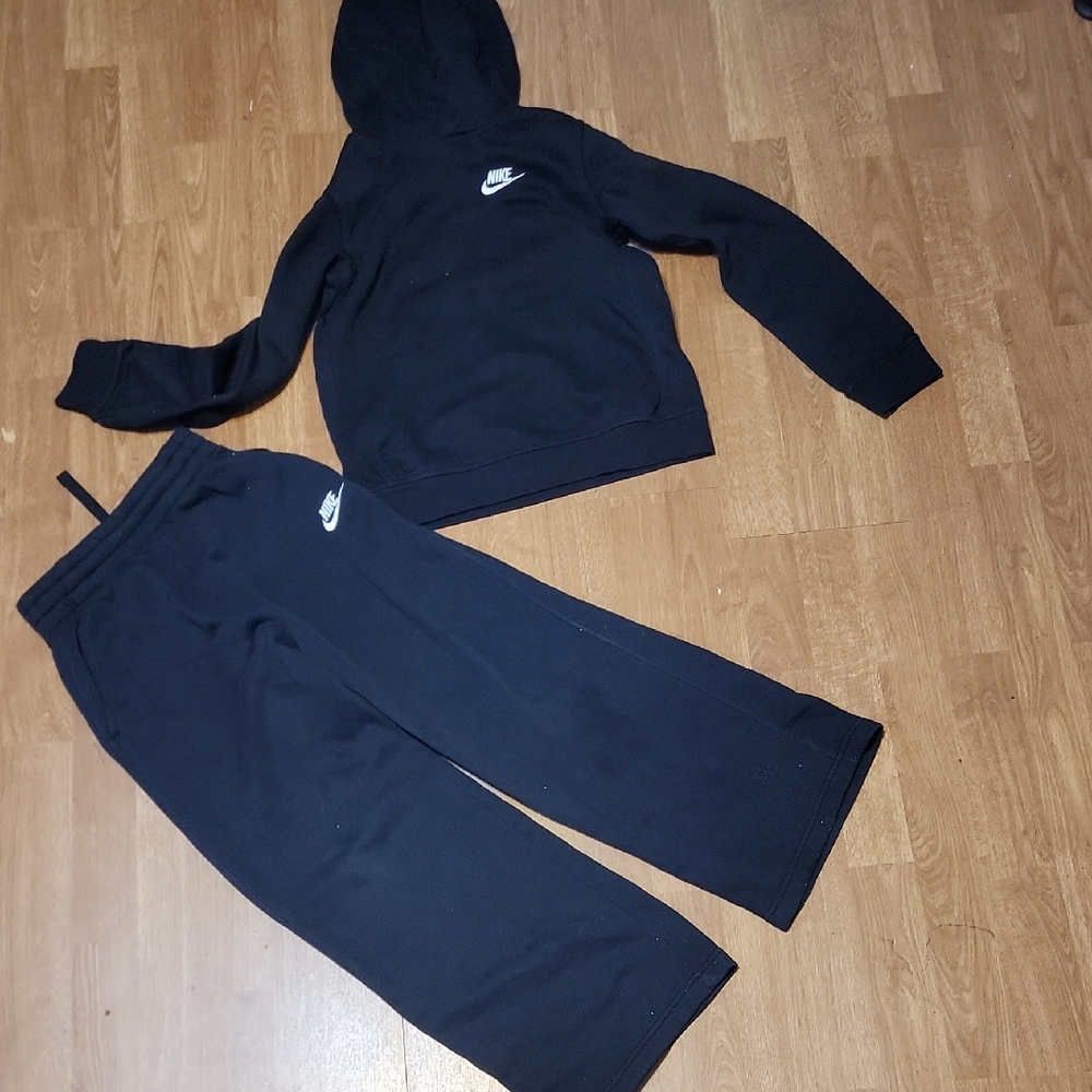 Nike Black Tracksuit With Wide Leg Pants Size M